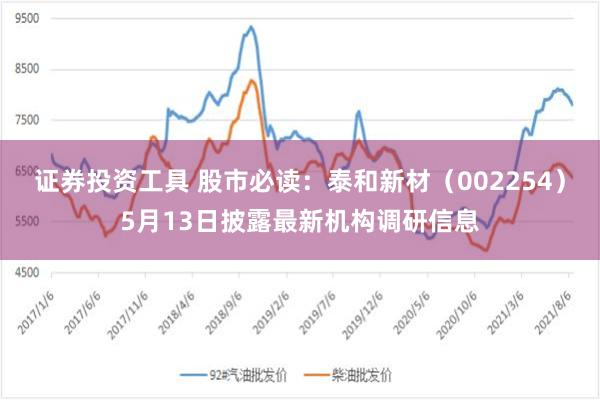 证券投资工具 股市必读：泰和新材（002254）5月13日披露最新机构调研信息