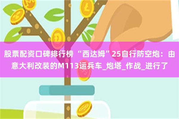 股票配资口碑排行榜 “西达姆”25自行防空炮：由意大利改装的M113运兵车_炮塔_作战_进行了
